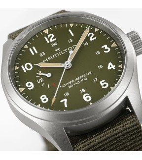 Ρολόι HAMILTON Khaki Field Mechanical Με Χακί Υφασμάτινο Λουράκι H69509960
