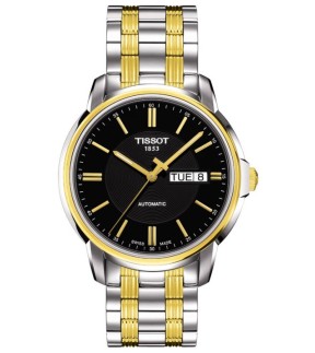 Ρολόι TISSOT Automatics III Με Κίτρινο Χρυσό Και Ασημί Ατσάλινο Μπρασελέ T065.430.22.051.00