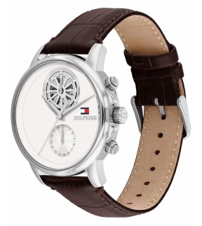 Ρολόι TOMMY HILFIGER Stewart Με Καφέ Δερμάτινο Λουράκι 1710746