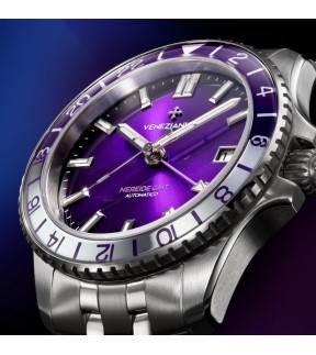 Ρολόι VENEZIANICO Nereide GMT 39 Με Αυτόματο Μηχανισμό Και Ασημί Ατσάλινο Μπρασελέ 3521512S
