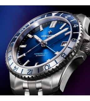 Ρολόι VENEZIANICO Nereide GMT 39 Με Αυτόματο Μηχανισμό Και Ασημί Ατσάλινο Μπρασελέ 3521511S