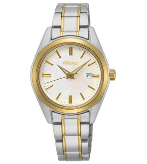 SEIKO Yellow Gold-Silver Stainless Steel Bracelet SUR636P1