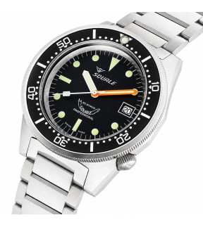 Ρολόι SQUALE 1521 Με Αυτόματο Μηχανισμό Και Ασημί Ατσάλινο Μπρασελέ 1521BKBL.SQ20S