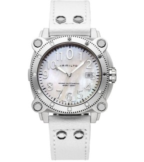 HAMILTON Khaki BelowZero Automatic White Leather Strap H78595913