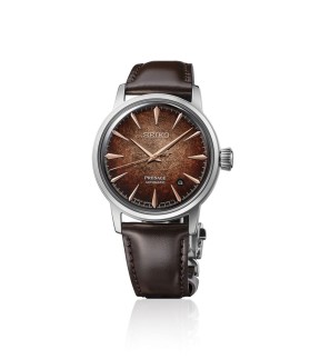 Ρολόι SEIKO Presage Cocktail Time Με Αυτόματο Μηχανισμό Και Καφέ Δερμάτινο Λουράκι HCB003J1