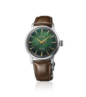 Ρολόι SEIKO Presage Cocktail Time Με Αυτόματο Μηχανισμό Και Καφέ Δερμάτινο Λουράκι HCB002J1