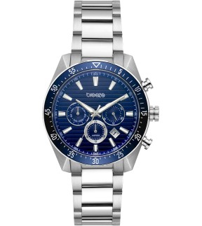 Ρολόι BREEZE MOMENTUM Με Ασημί Ατσάλινο Μπρασελέ 613062.3