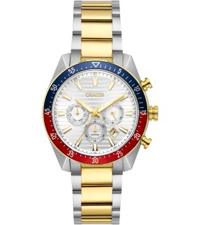 Ρολόι BREEZE MOMENTUM Με Ασημί-Χρυσό Ατσάλινο Μπρασελέ 713062.1
