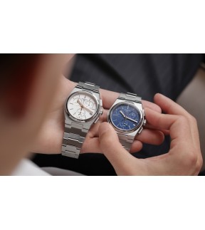 Ρολόι TISSOT PRX 41mm Με Ασημί Μπρασελέ  T1374171104100