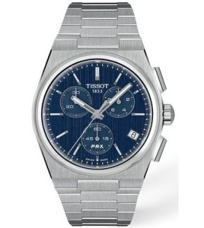 Ρολόι TISSOT PRX 41mm Με Ασημί Μπρασελέ  T1374171104100