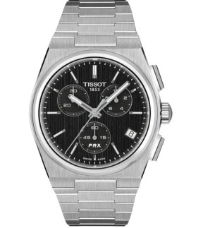 Ρολόι TISSOT PRX 41mm Με Ασημί Μπρασελέ  T1374171105100