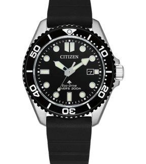 CITIZEN Eco-Drive Black Rubber Strap BN0266-07E