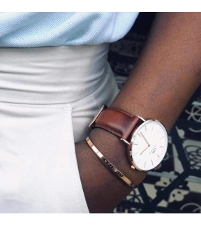 Ρολόι DANIEL WELLINGTON Classic St Mawes Με Καφέ Δερμάτινο Λουράκι DW00100006