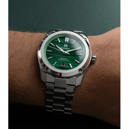 FORMEX Essence 41 Automatic Chronometer Watch With Stainless Steel Bracelet And Malachite Dial 0334.1.6690.100