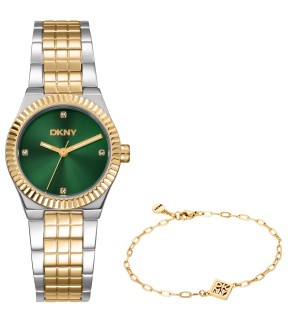 DKNY Essentials Yellow Gold-Silver Stainless Steel Bracelet Gift Set DK1L182M0065
