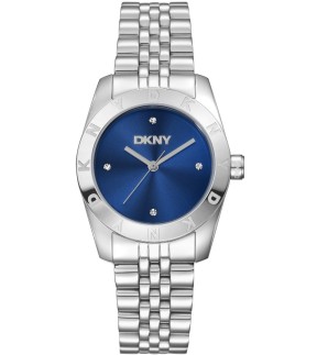 Ρολόι DKNY Logo Με Ασημί Ατσάλινο Μπρασελέ DK1L185M0225