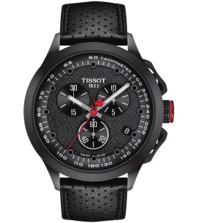 TISSOT T-Race Cycling Vuelta 2022 Chronograph Black Leather Strap T1354173705102