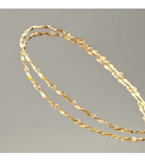 Silver Gold-Plated Wedding Crowns with Swarovski Αγνή Silver 925°/ Silverware