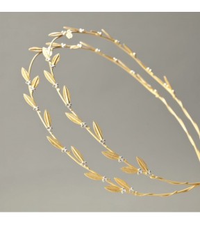 Silver Gold-Plated Wedding Crowns Greek Olive Leaves Silver 925°/ Silverware