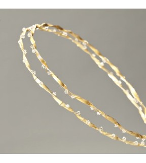 Gold-Plated Matte Wedding Crowns with Swarovski Aβα Silver 925°/ Silverware