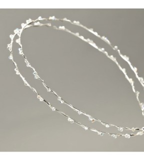 Silver Wedding Crowns with Swarovski Ανδρομαχη Silver 925°/ Silverware