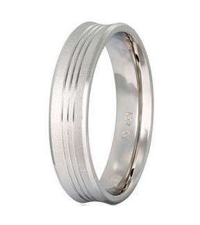 Βέρες STERGIADIS "S" Λευκόχρυσες 5mm