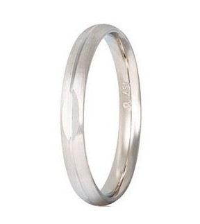 Βέρες STERGIADIS "S" Λευκόχρυσες 3mm