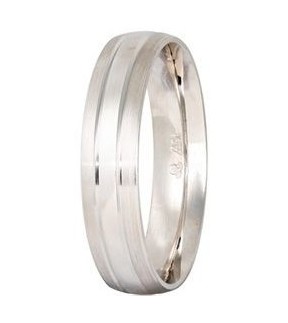 Βέρες STERGIADIS "S" Λευκόχρυσες 5mm
