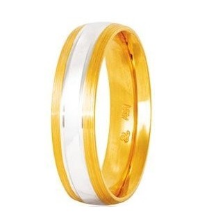 Wedding Rings STERGIADIS "S" Gold Silver-Gold 5mm
