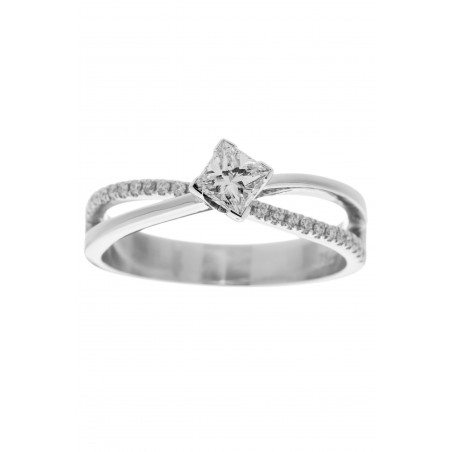 Engagement Ring White Gold 18Ct With Diamonds ESM0008