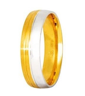 Wedding Rings STERGIADIS "S" Gold Silver-Gold 5mm