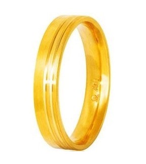 Wedding Rings STERGIADIS "S" Gold Yellow Gold 4mm