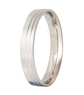 Wedding Rings STERGIADIS "S" Gold Silver Colour 4mm