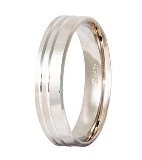 Wedding Rings STERGIADIS "S" Gold Silver Colour 5.00mm