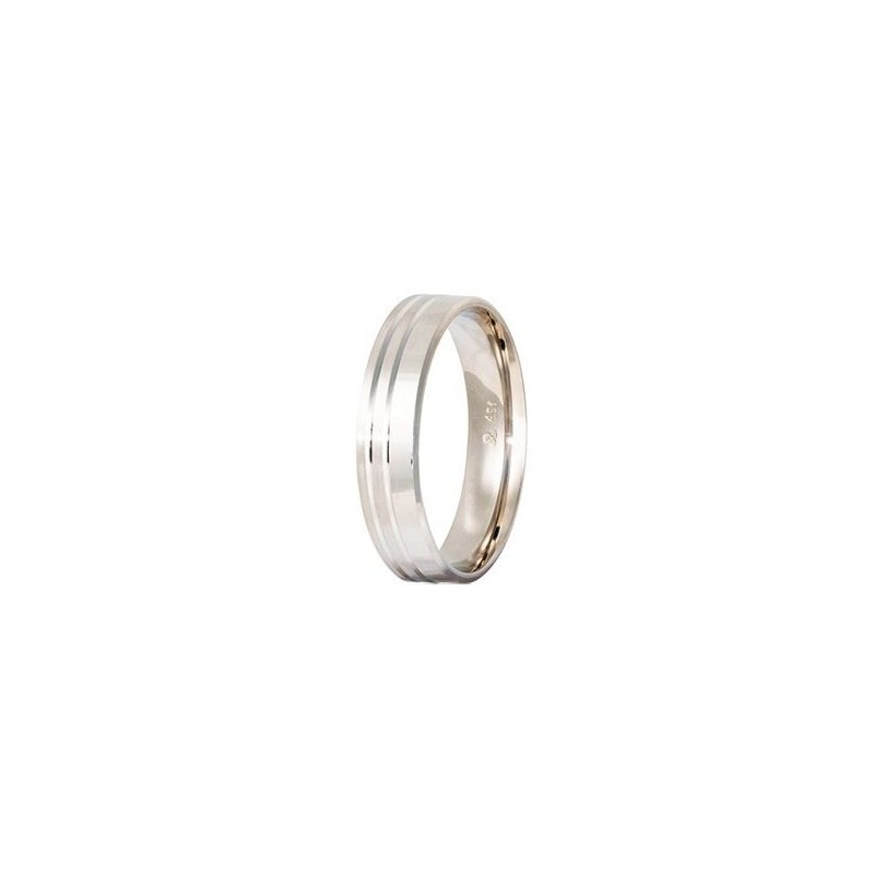 Wedding Rings STERGIADIS "S" Gold Silver Colour 5.00mm Wedding Rings STERGIADIS "S" Gold Silver Colour 5.00mm