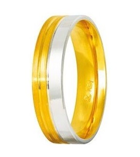 Wedding Rings STERGIADIS "S" Gold Silver-Gold 5mm