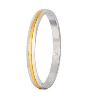 Βέρες STERGIADIS "S" Χρυσές Ασημί-Χρυσό 2.5mm