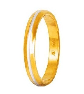 Wedding Rings STERGIADIS "S" Gold Silver-Gold 3mm