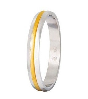 Wedding Rings STERGIADIS "S" Gold Silver-Gold 3.5mm
