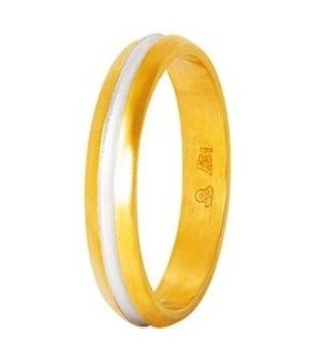 Wedding Rings STERGIADIS "S" Gold Silver-Gold 3.5mm