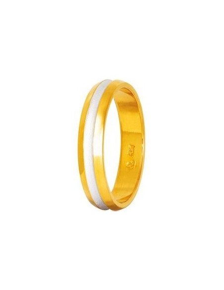 Wedding Rings STERGIADIS "S" Gold Silver-Gold 4mm