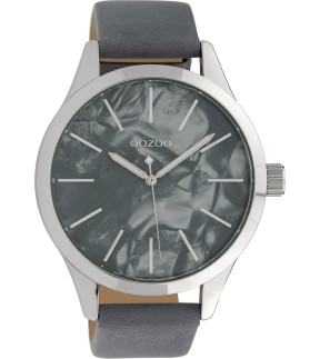 Ρολόι OOZOO Timepieces Με Γκρι Δερμάτινο Λουράκι C10074