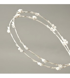 Wedding Crowns Silver with Porcelan Silver 925/ Silver Plated