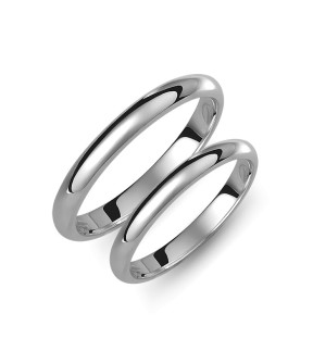 Wedding Rings VALAURO White Gold 2.5mm 002B-BA 