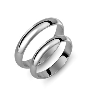 Wedding Rings VALAURO White Gold 3.5mm 004B-BA 
