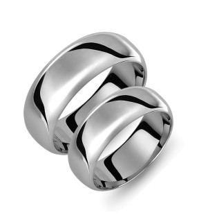 Wedding Rings VALAURO White Gold 7mm 009B-BA