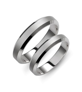 Wedding Rings VALAURO White Gold 3.7mm 015B-BA 