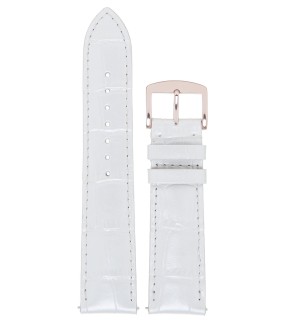 ROCHET Pearly White Leather Strap 18mm 3771802XS