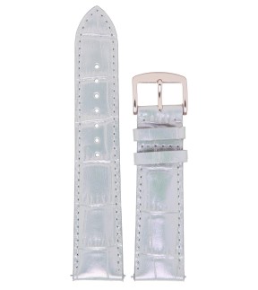 ROCHET Pearly Silver Leather Strap 18mm 3771800XS