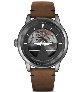 AVIATOR Douglas Dakota Automatic Brown Leather Strap V.3.31.0.228.4